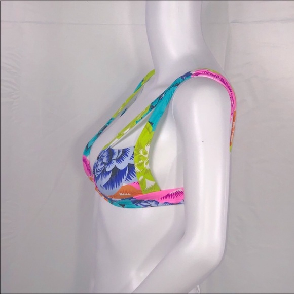 Kopper&Zink Floral Triangle Cutout Bikini Top Only - Picture 6 of 16